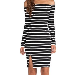NWOT NICHOLAS Off Shoulder Long Sleeve Dress